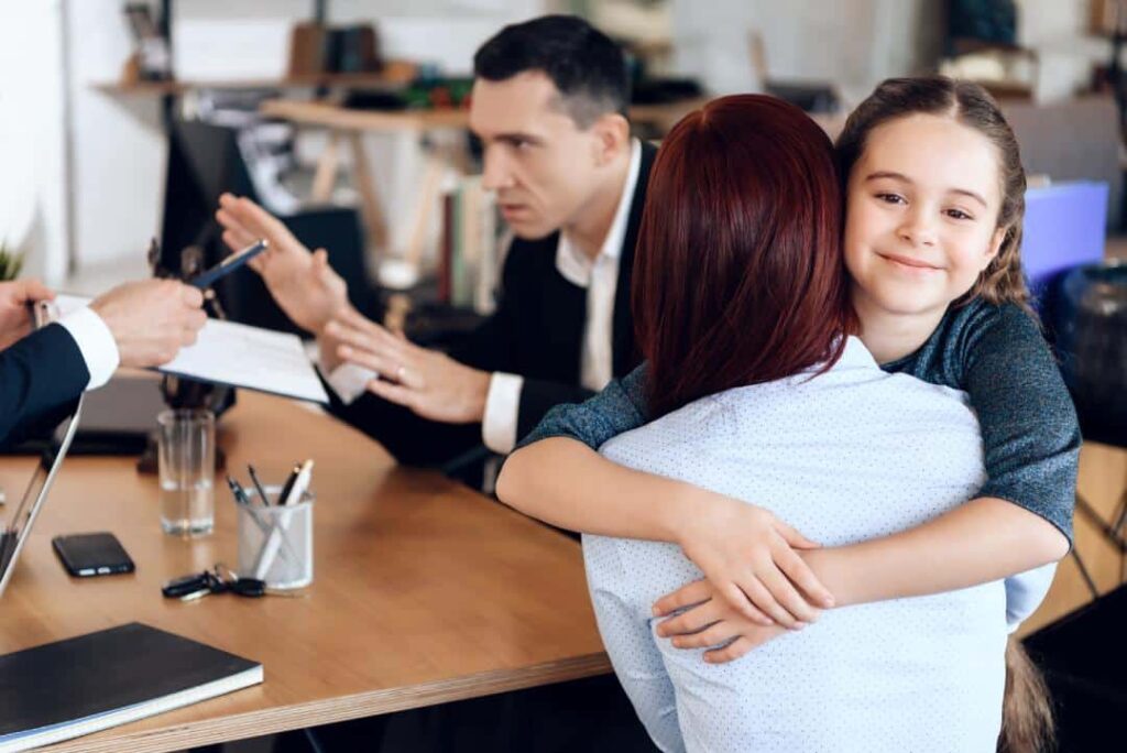 Lawyer advising a family on guardianship