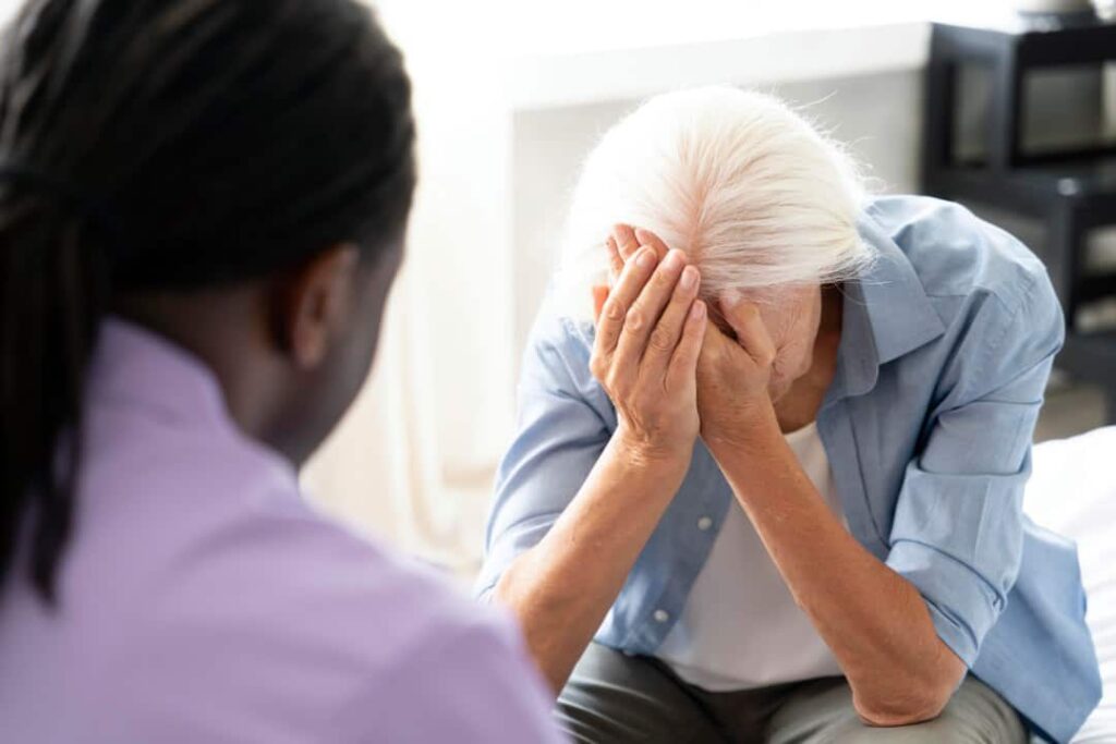 Elderly resident in a care home
